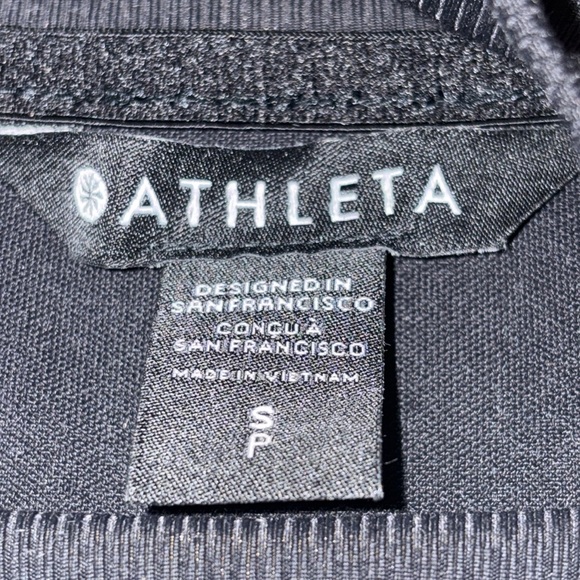 Athleta Venice Colorblock Crop Mockneck Sweatshirt Size Small Navy/Black - Picture 9 of 13